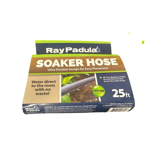 Ray Padula 25 Ft Flat Soaker Hose Ultra Flexible Design For Easy Placement - Picture 2 of 3